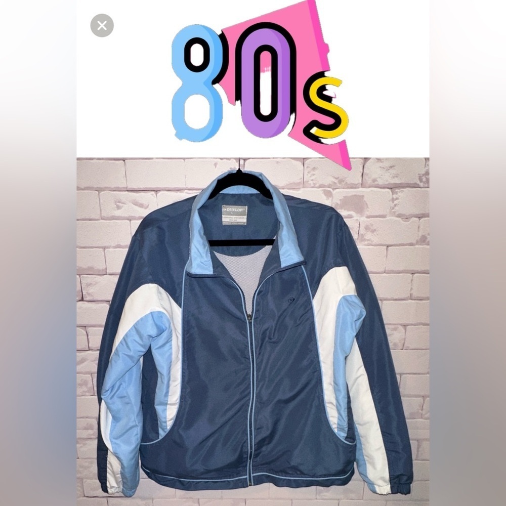 Vintage 80s Dunlop Jacket Size L 
casual spring office golfing lightweight